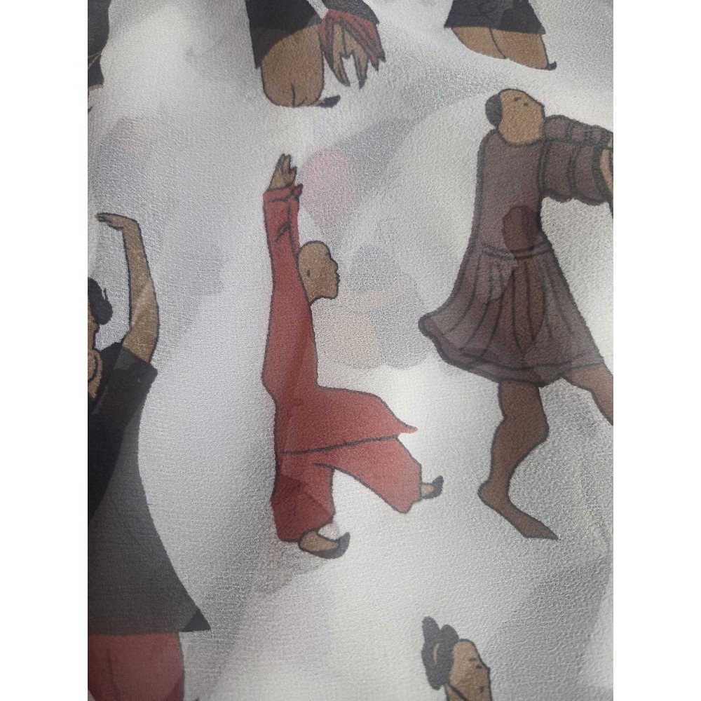Chinese Silk Scarf‎ Daoyin Chinese Movements Exercises Silk 21x62 Some Flaws - Picture 12 of 15